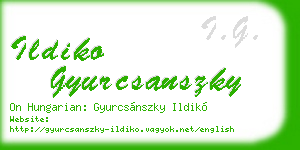 ildiko gyurcsanszky business card